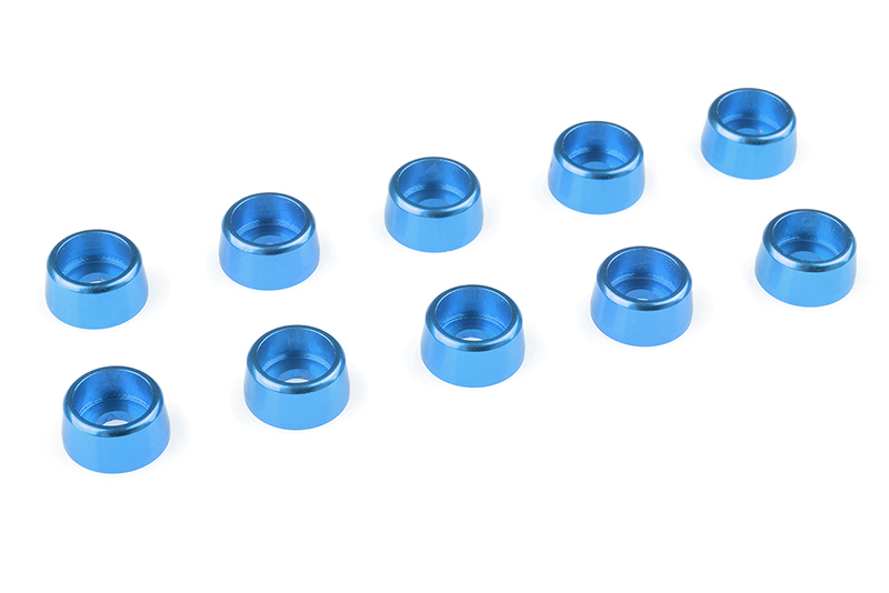 Aluminium Washer - for M3 Socket Head Screws - OD=8mm - Blue - 10 pcs