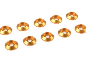 Anilha Aluminio - M3 OD=10mm - Ouro - 10 pcs