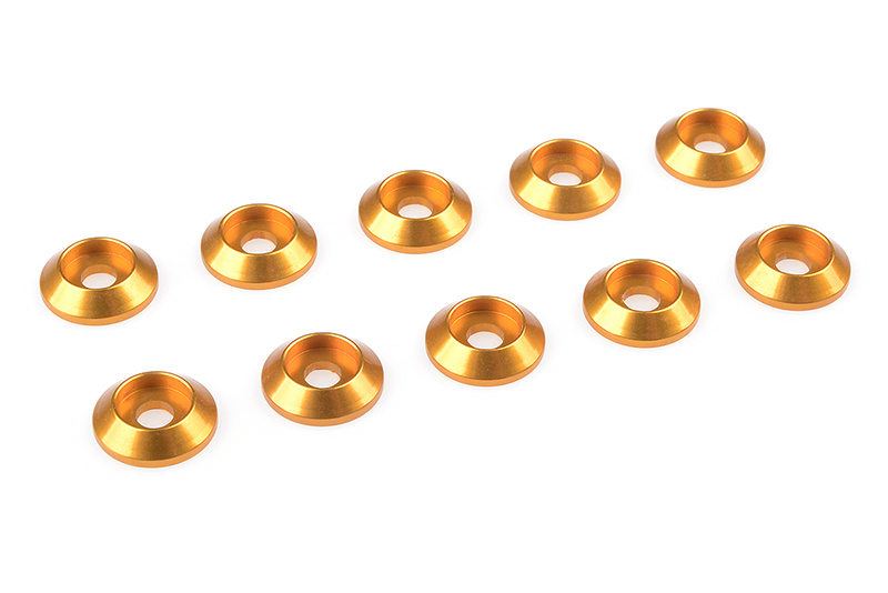 Anilha Aluminio - M3 OD=10mm - Ouro - 10 pcs