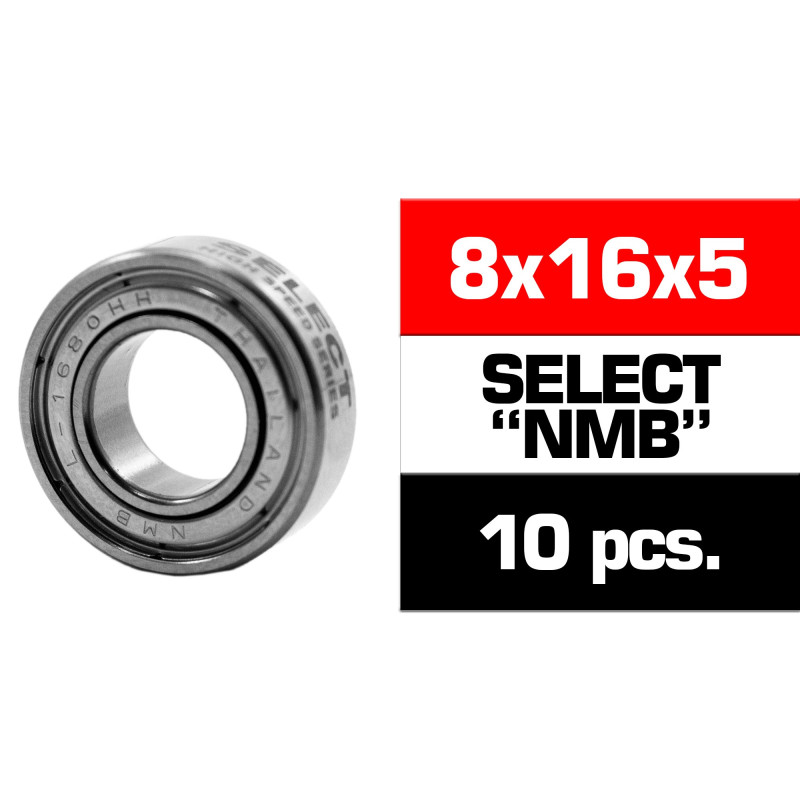 8x16x5mm SELECT NMB METAL SHIELDED BEARING SET